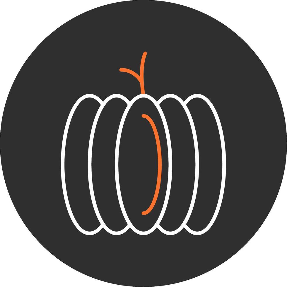 Pumpkin Blue Filled Icon vector
