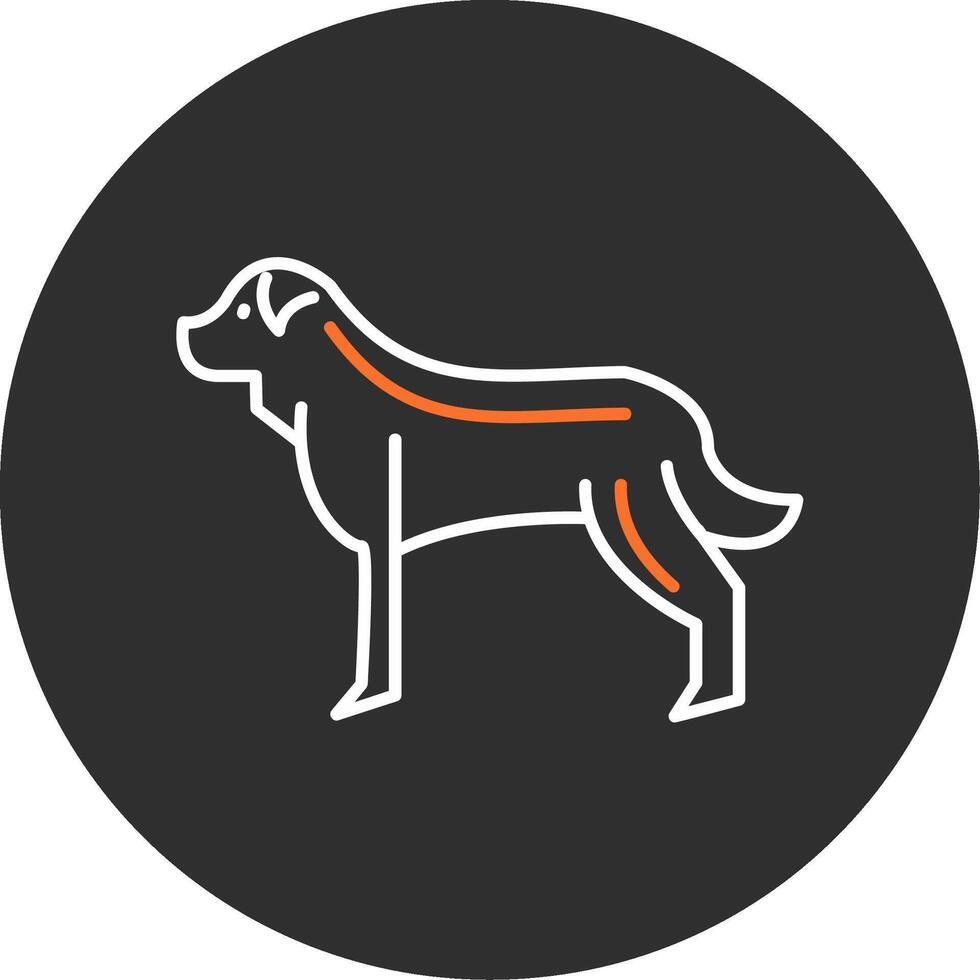 perro azul lleno icono vector