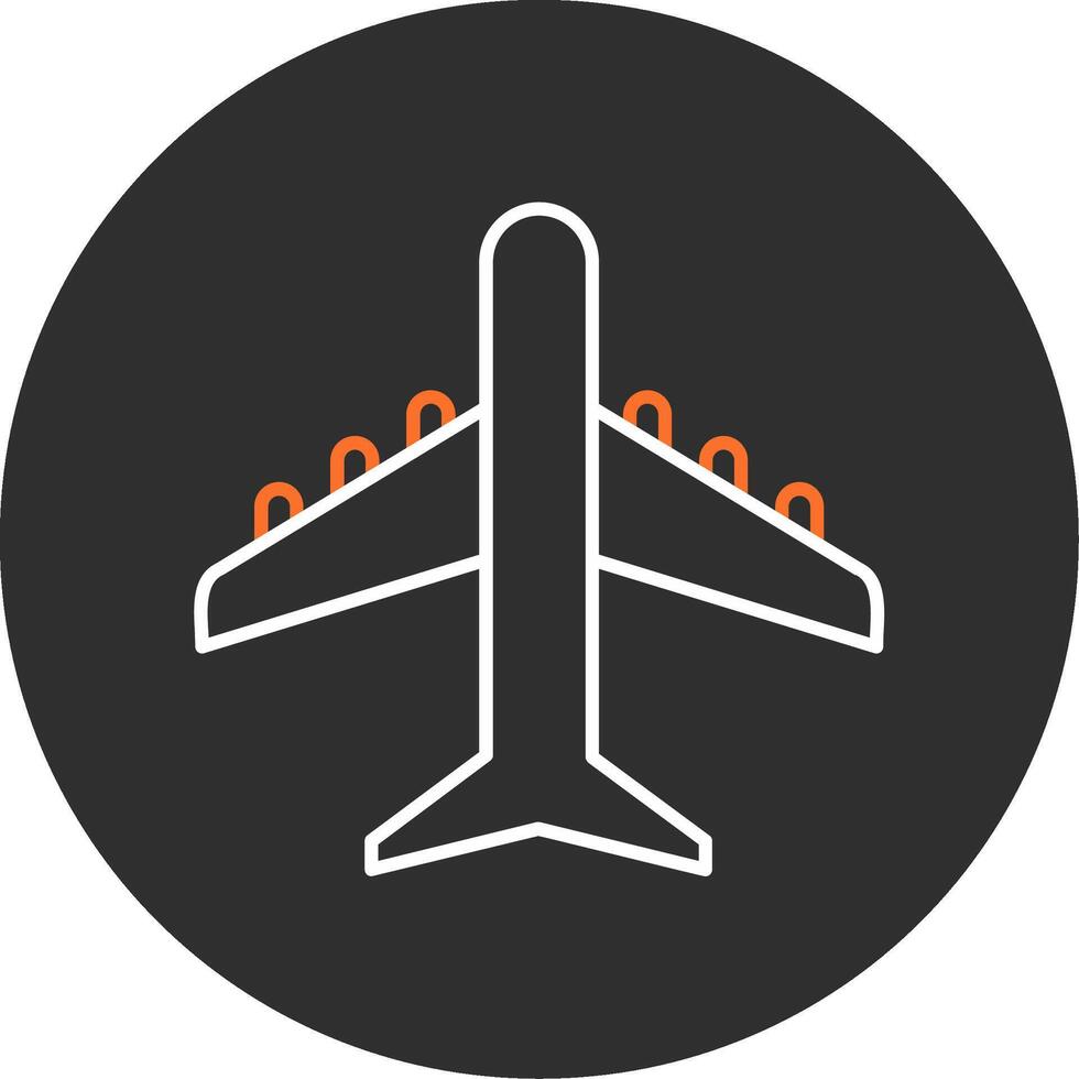 Plane Blue Filled Icon vector