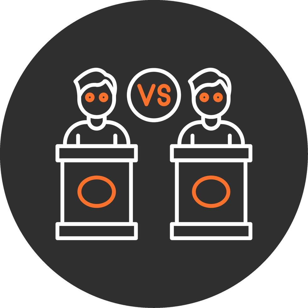Debate Blue Filled Icon vector