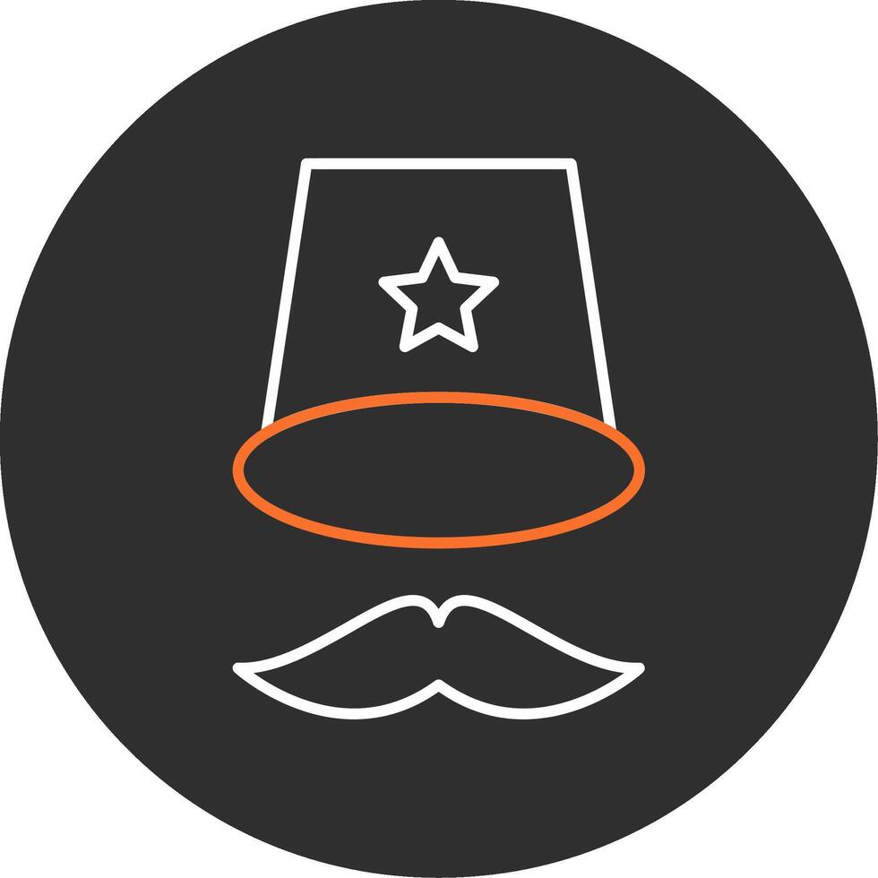 Top Hat Blue Filled Icon vector