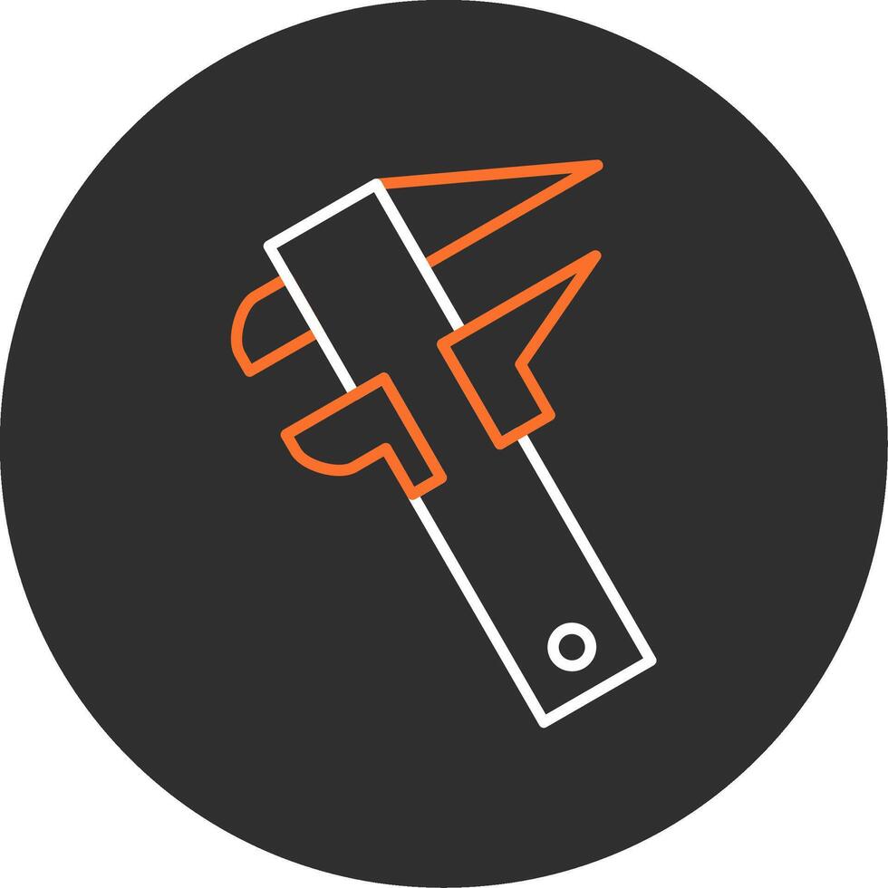 Caliper Blue Filled Icon vector