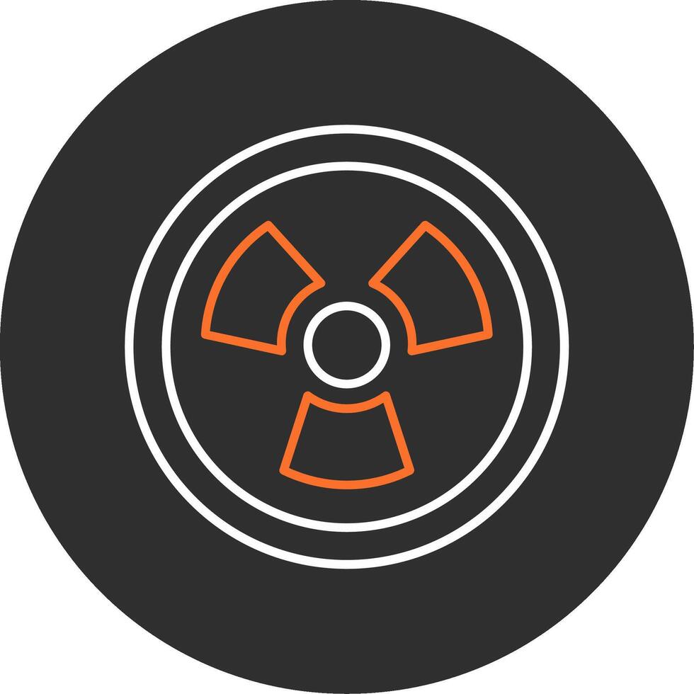 nuclear azul lleno icono vector