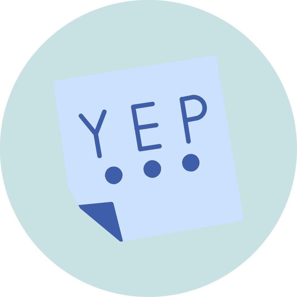 Yep Vector Icon