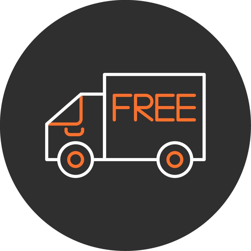 Free Delivery Blue Filled Icon vector