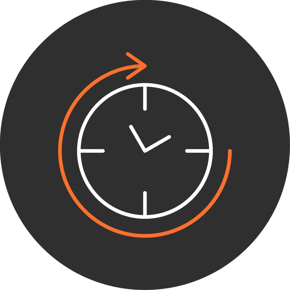 agujas del reloj azul lleno icono vector