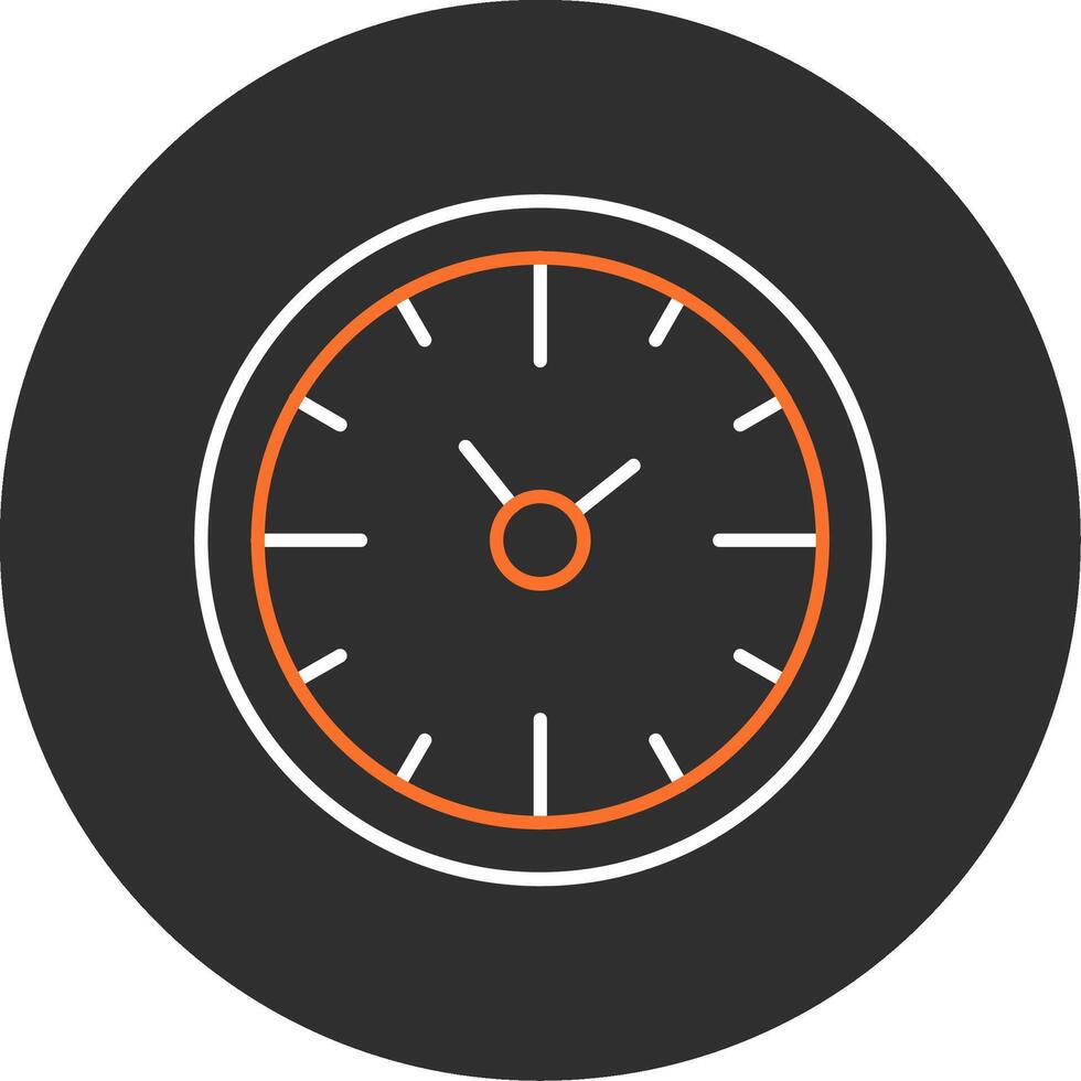 reloj hora azul lleno icono vector