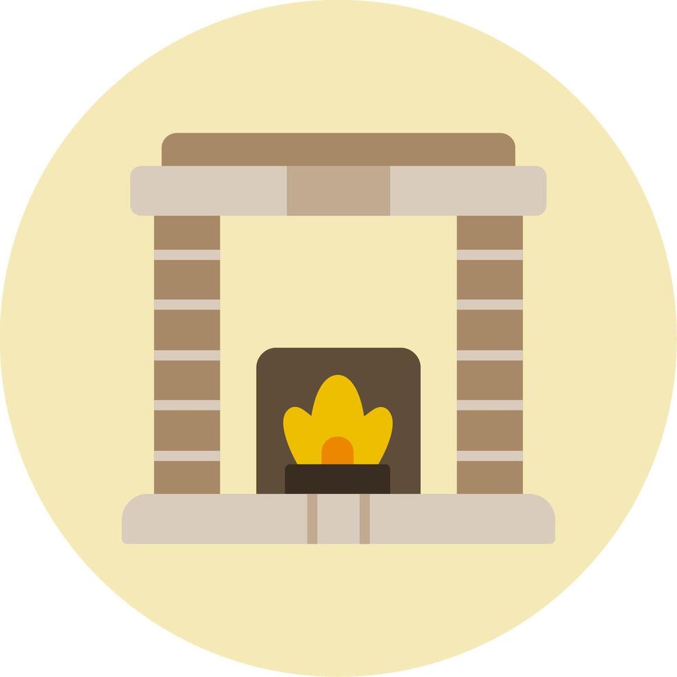 Fireplace Vector Icon