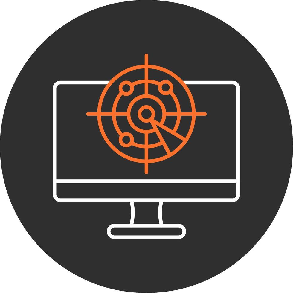 Radar Blue Filled Icon vector
