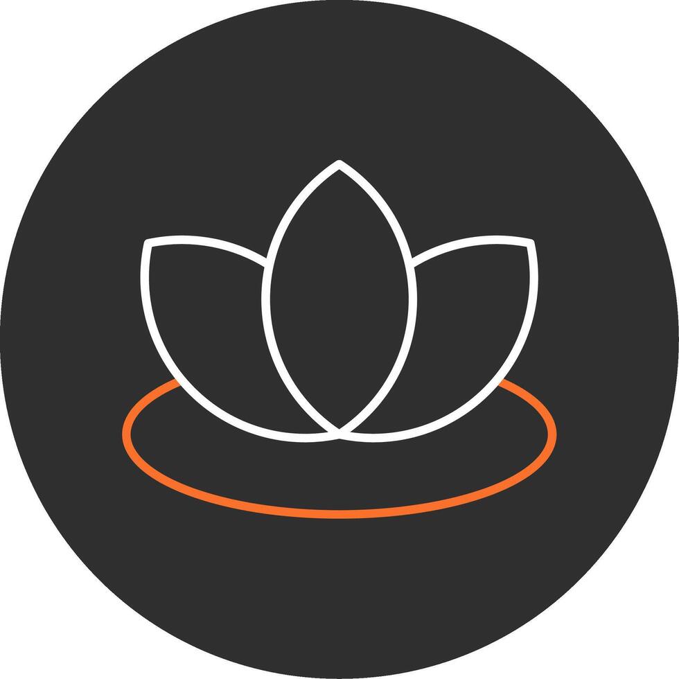 Lotus Blue Filled Icon vector