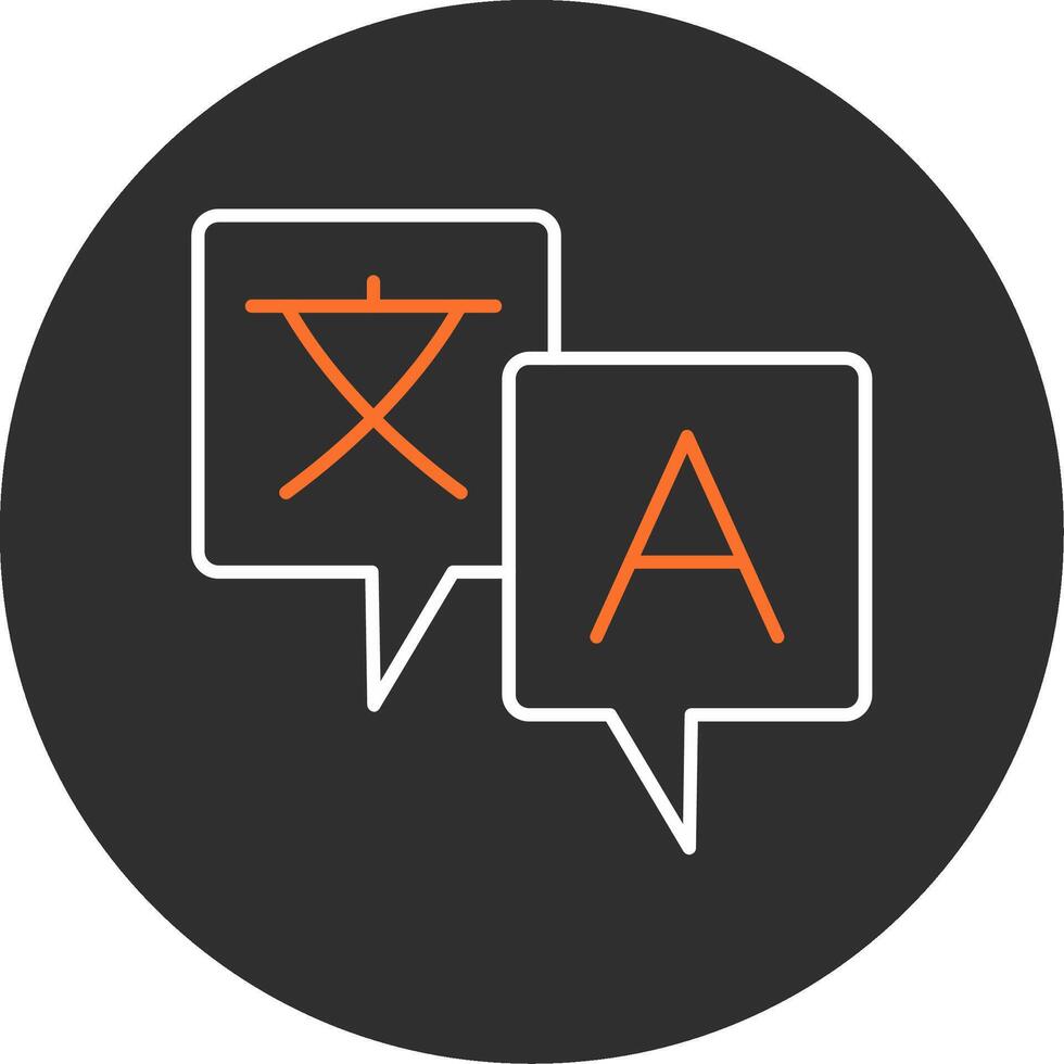 Translation Blue Filled Icon vector