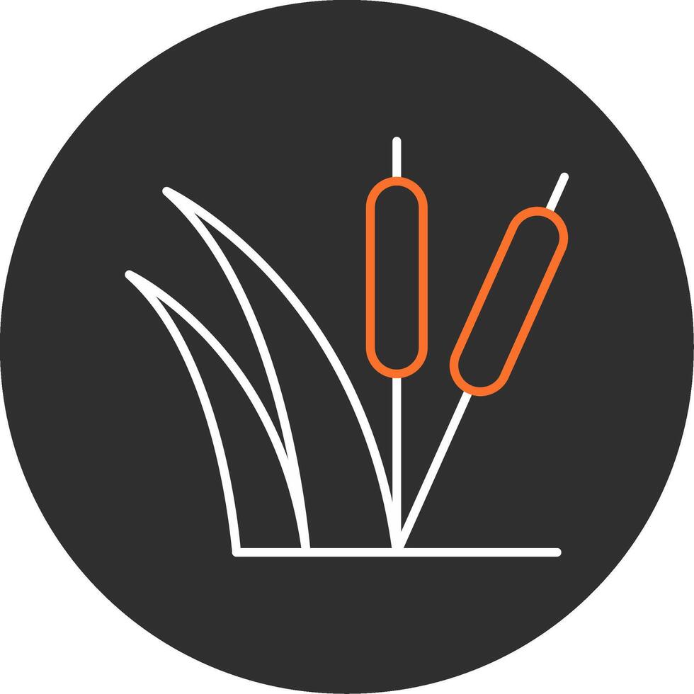 Sedge Blue Filled Icon vector