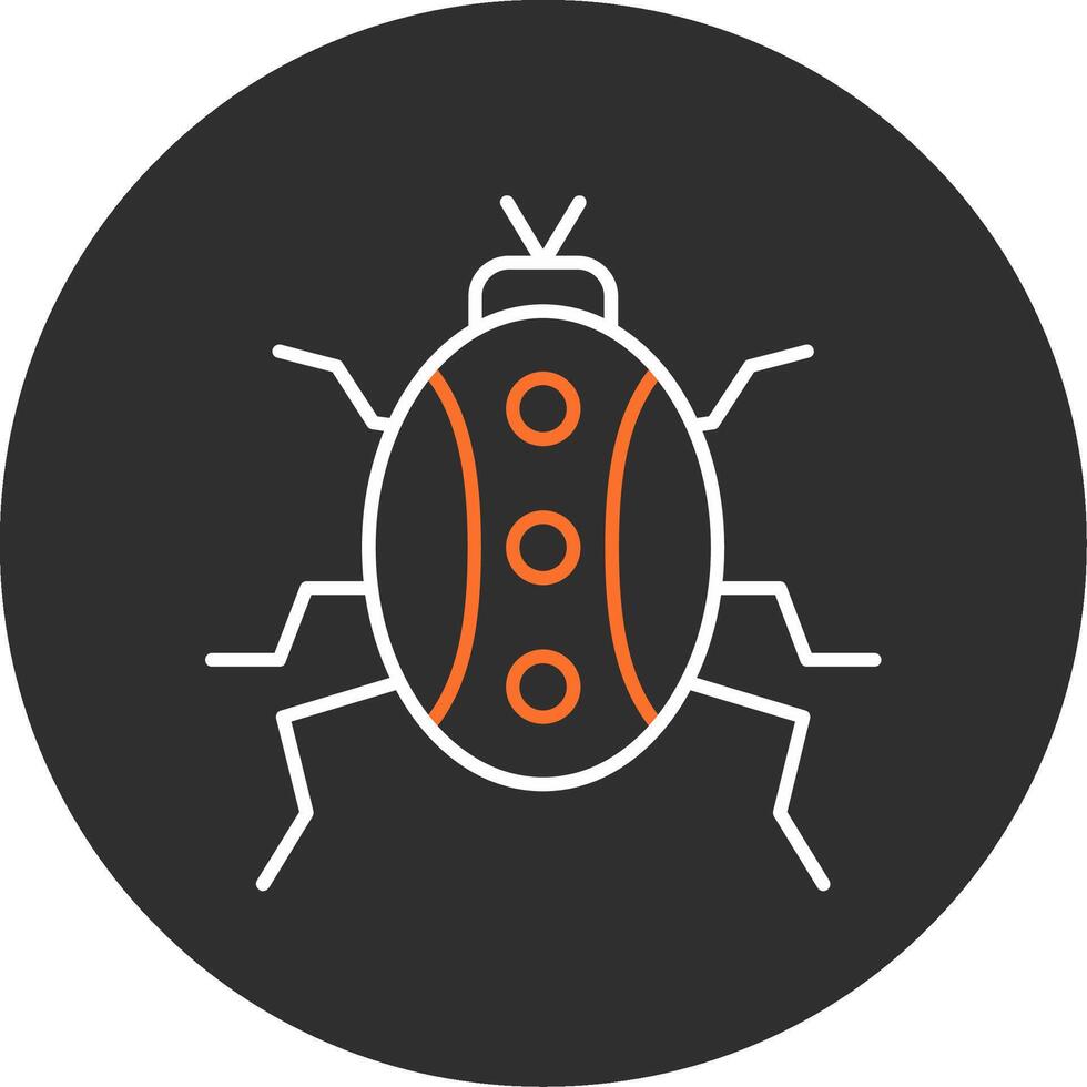 Bug Blue Filled Icon vector
