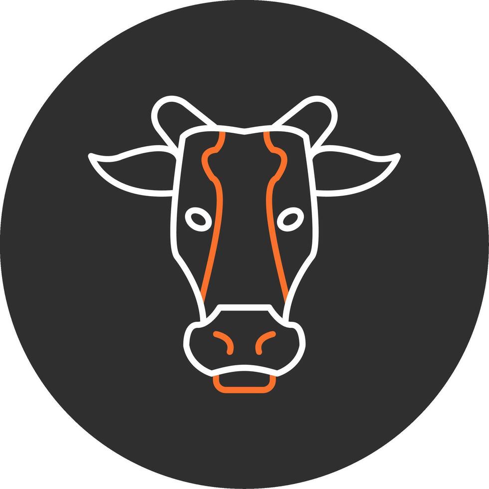 vaca azul lleno icono vector