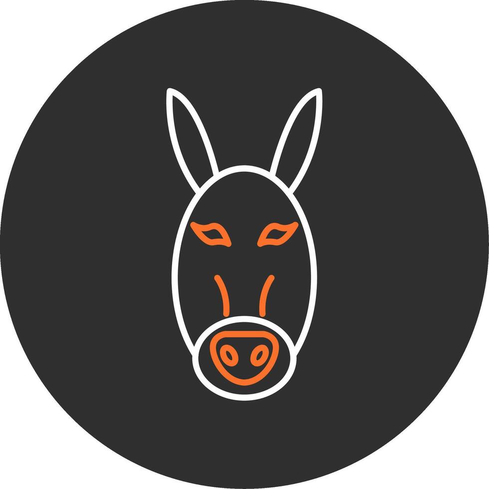 Donkey Blue Filled Icon vector