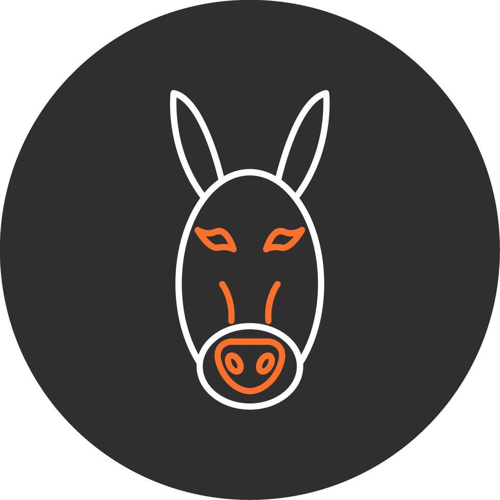 Donkey Blue Filled Icon vector