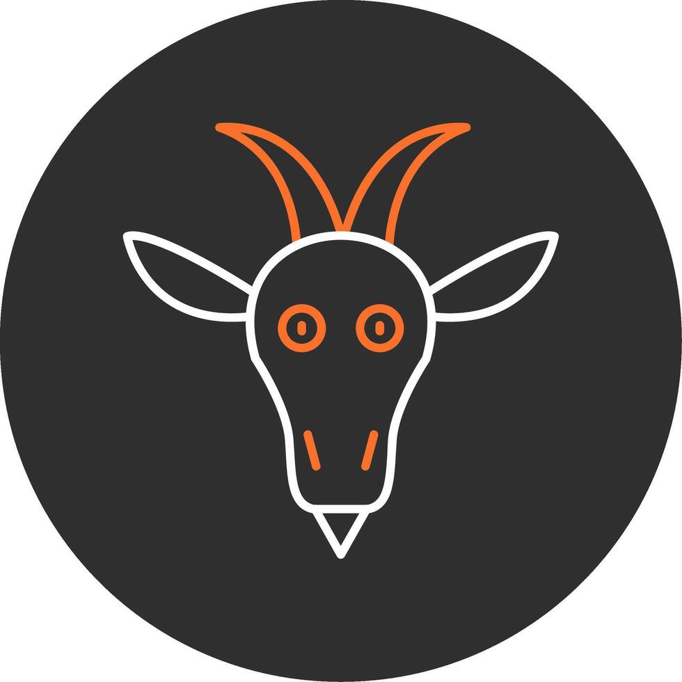 Goat Blue Filled Icon vector