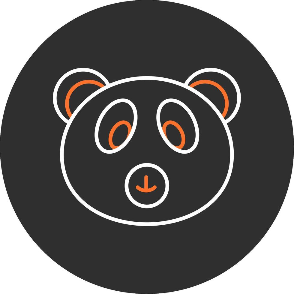 polar oso azul lleno icono vector