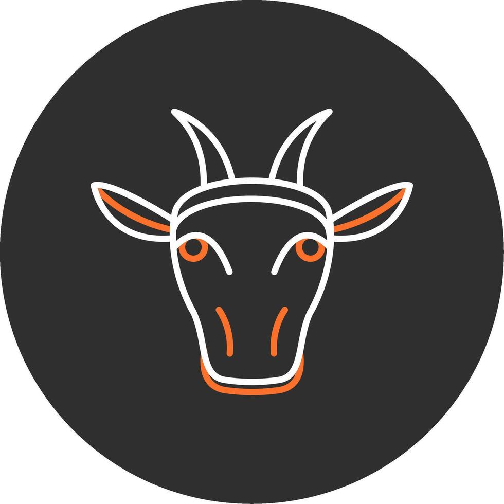 Goat Blue Filled Icon vector