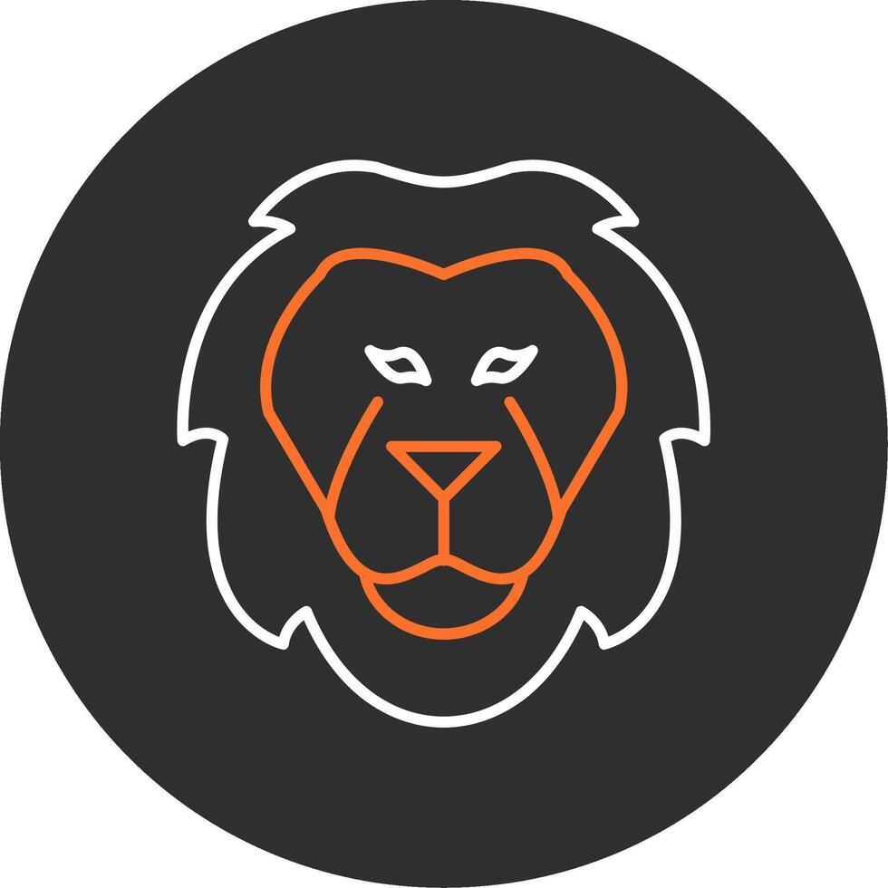 Lion Blue Filled Icon vector