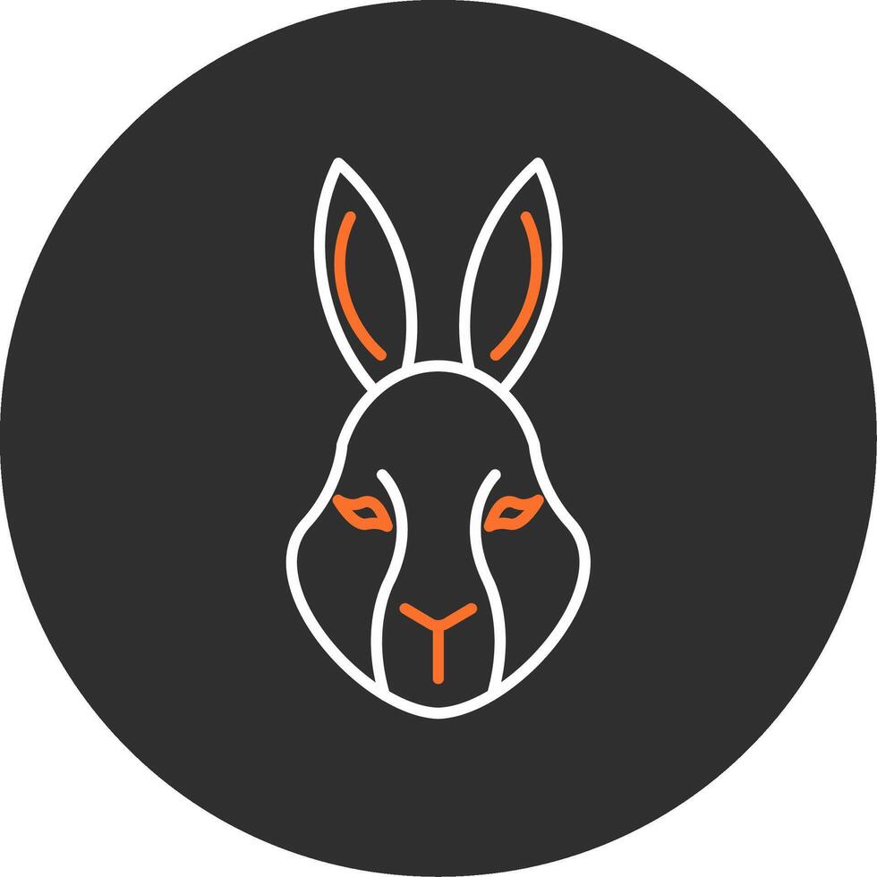 Rabbit Blue Filled Icon vector