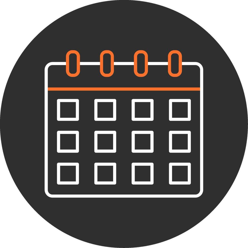 Calendar Blue Filled Icon vector