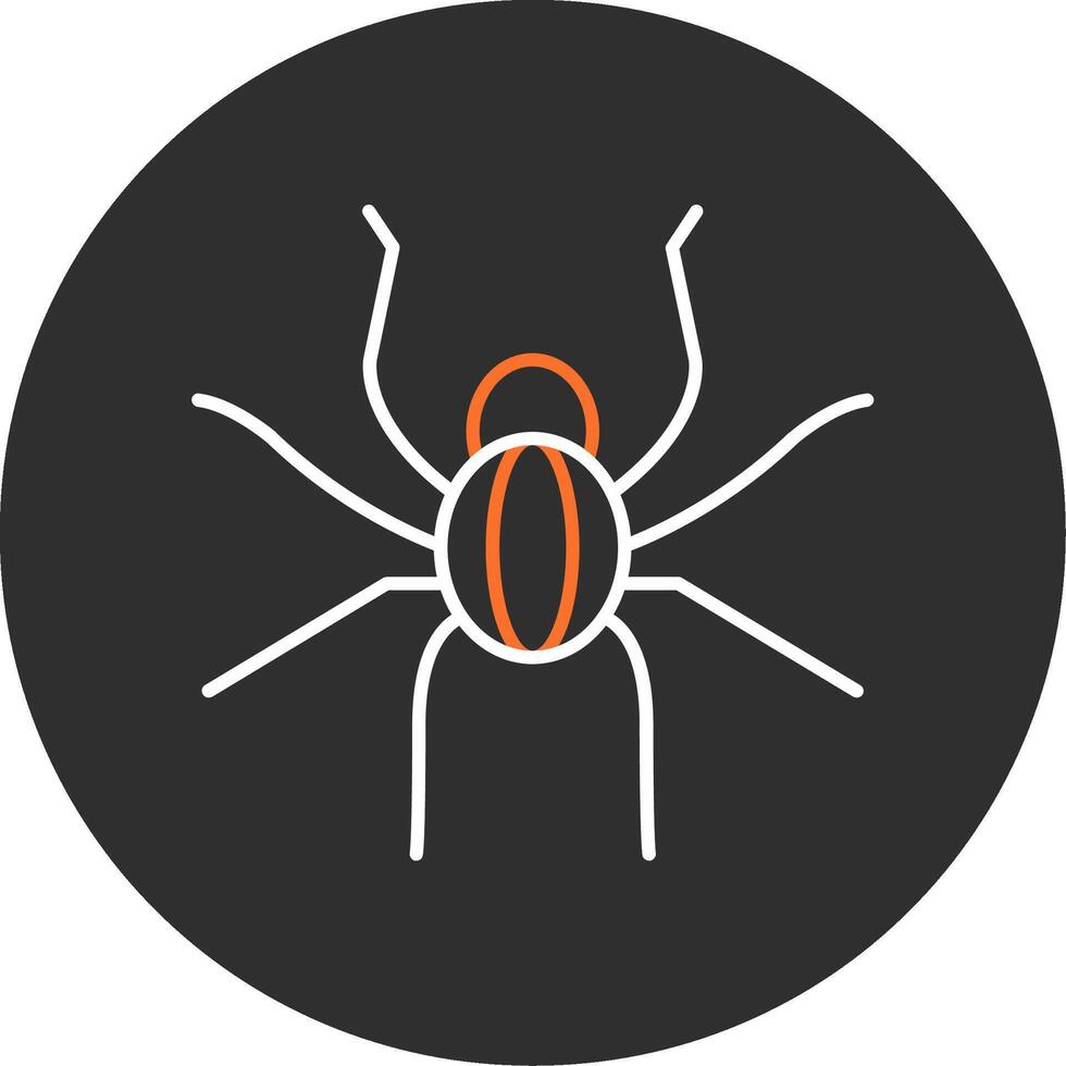 Spider Blue Filled Icon vector