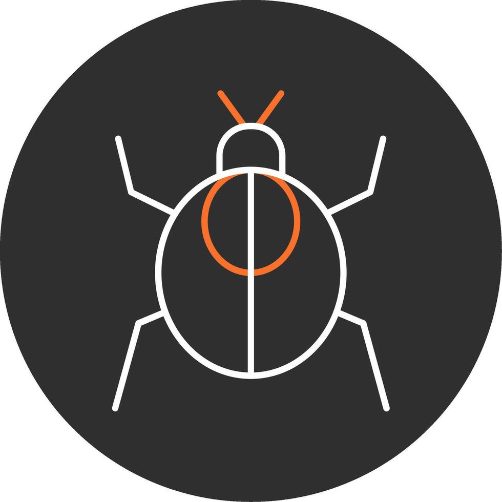 Cockroach Blue Filled Icon vector