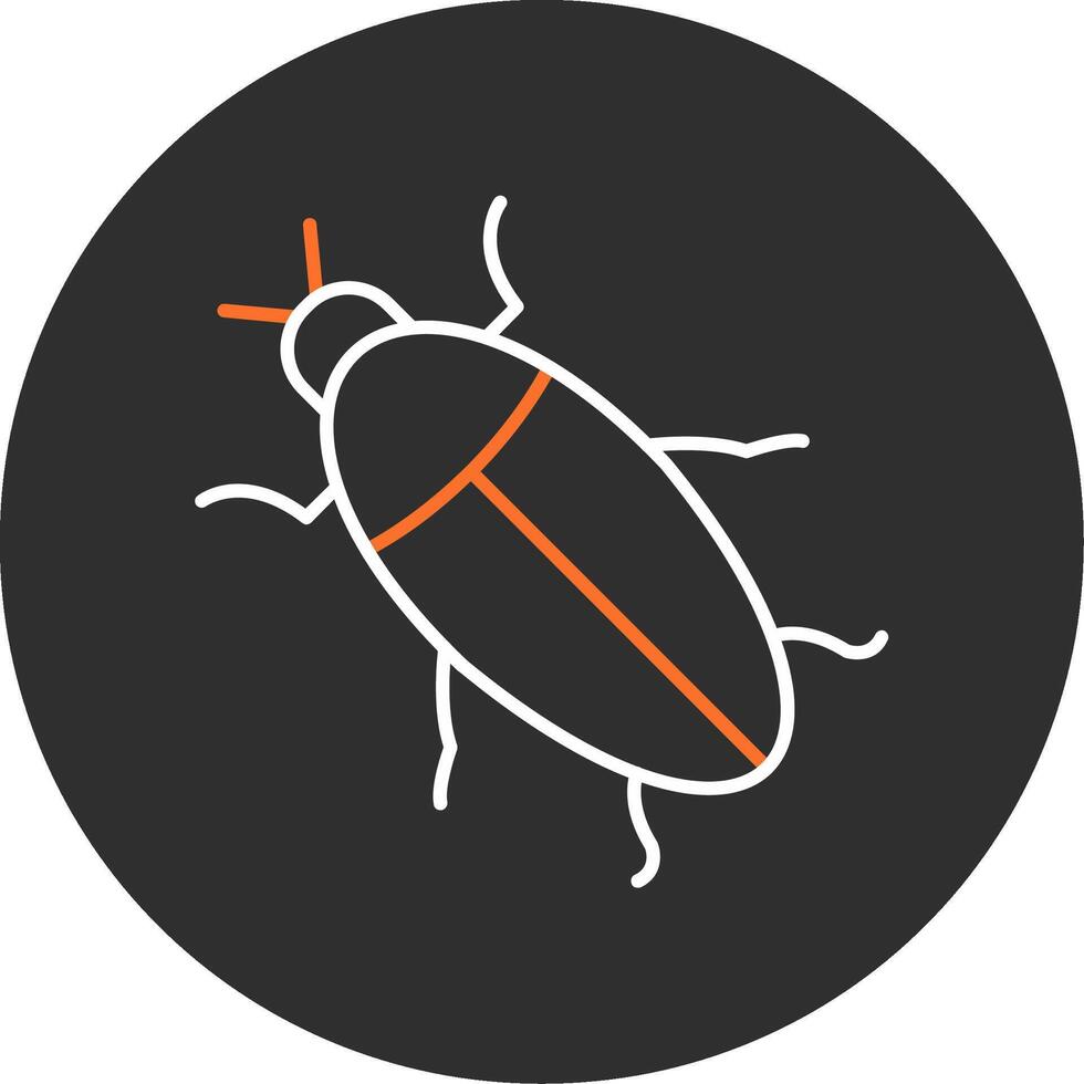 Cockroach Blue Filled Icon vector