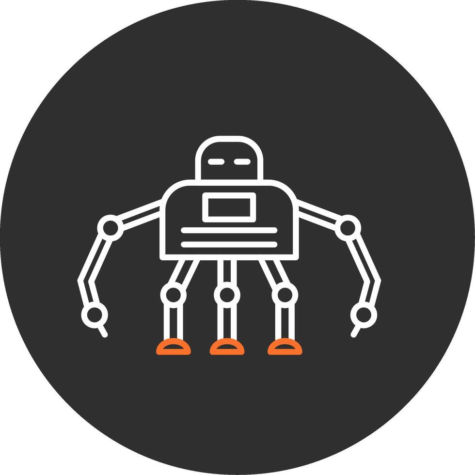 Robotics Blue Filled Icon vector