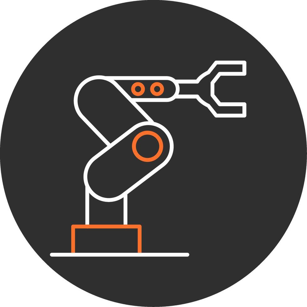industrial robot azul lleno icono vector