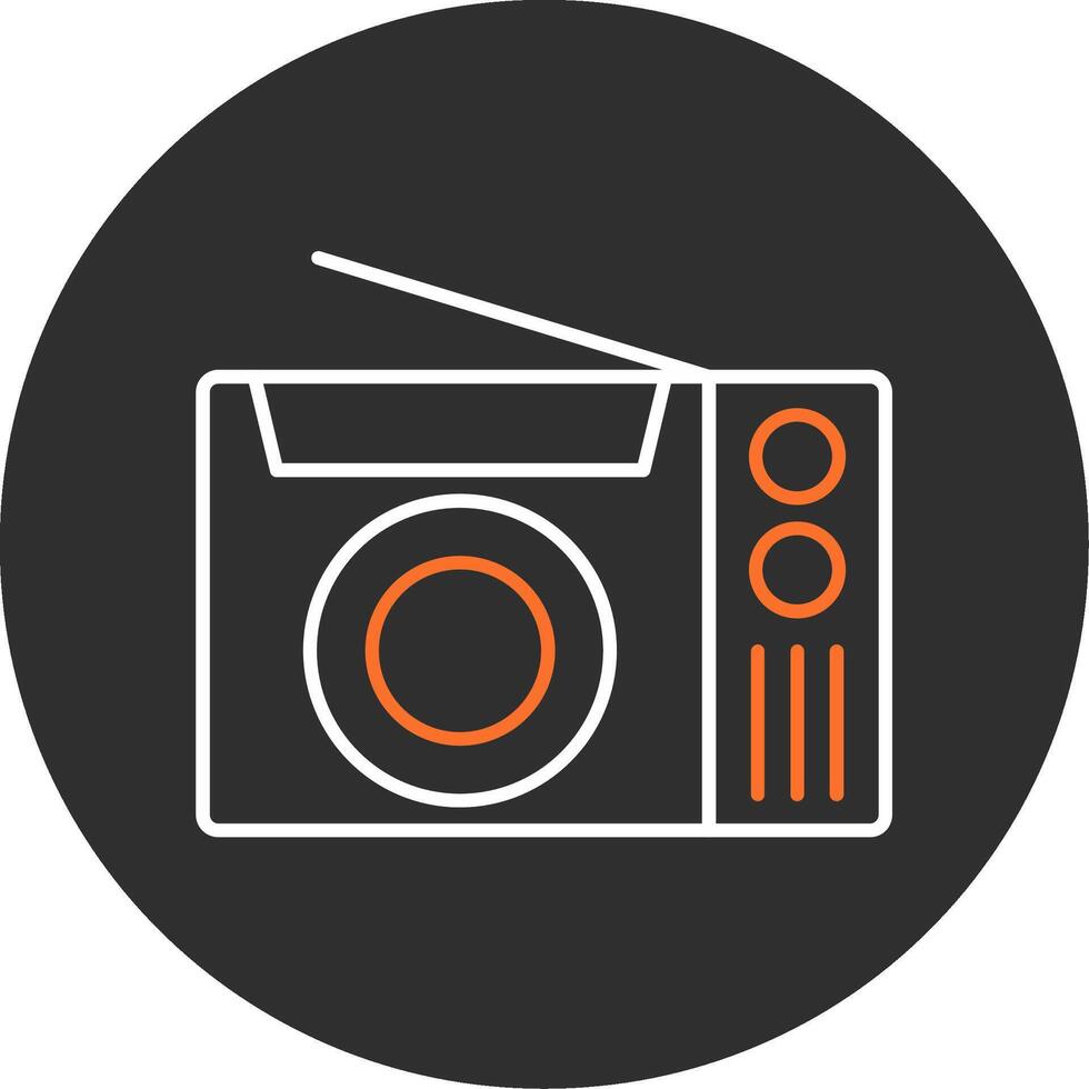 Radio Blue Filled Icon vector