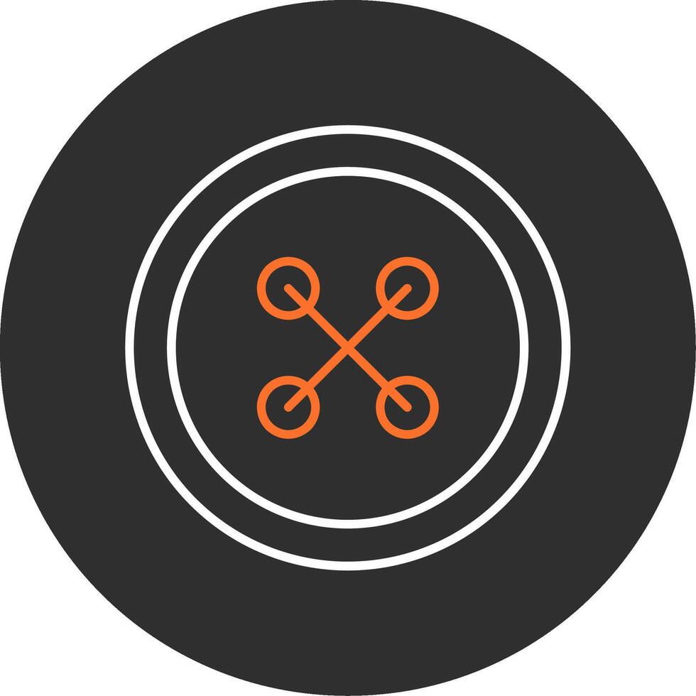 Cloth Button Blue Filled Icon vector
