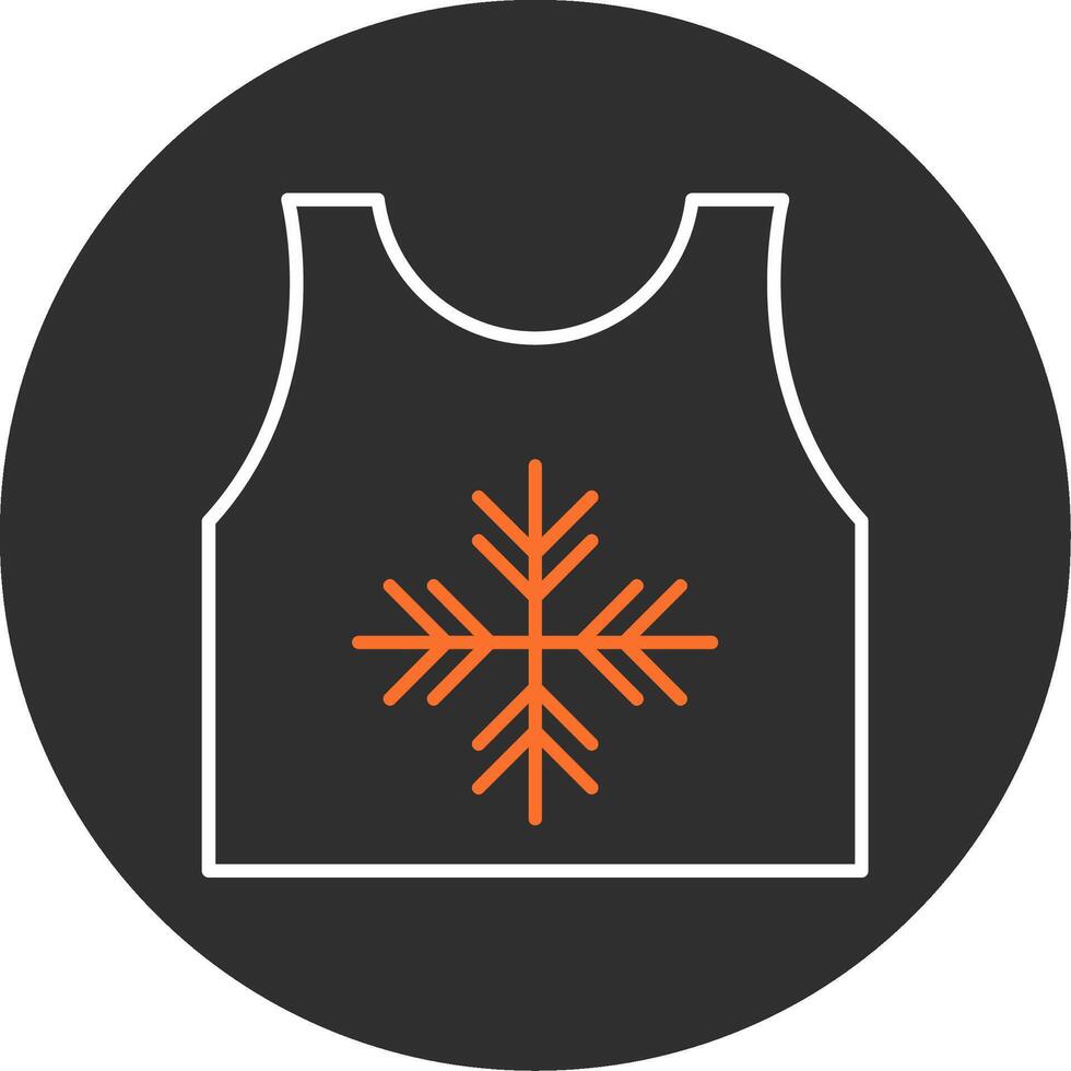 Tanktop Blue Filled Icon vector