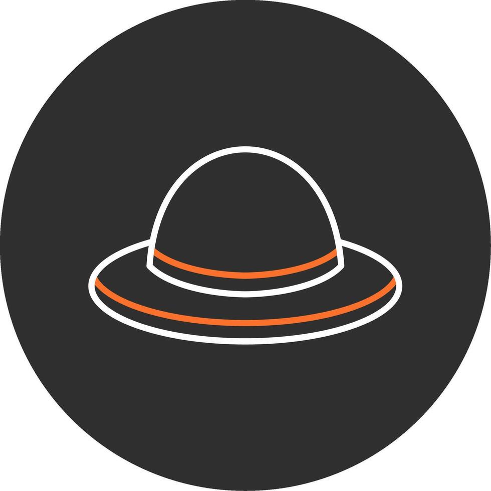 sombrero azul lleno icono vector