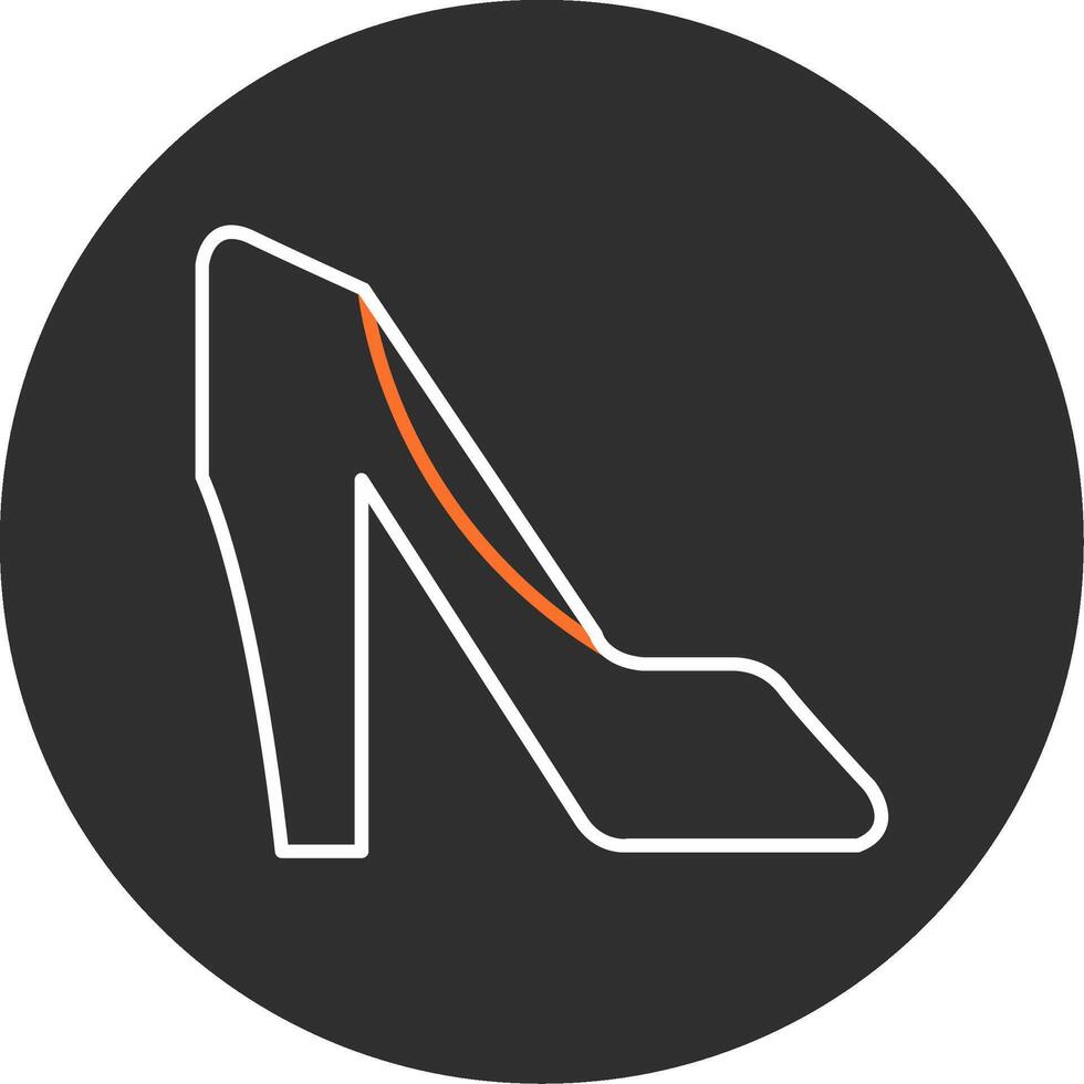 High Heels Blue Filled Icon vector