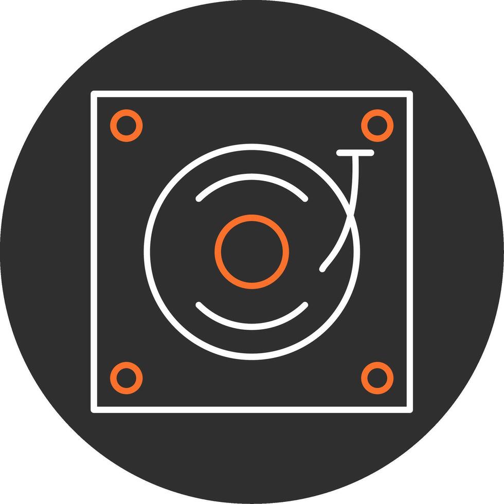 Turntable Blue Filled Icon vector