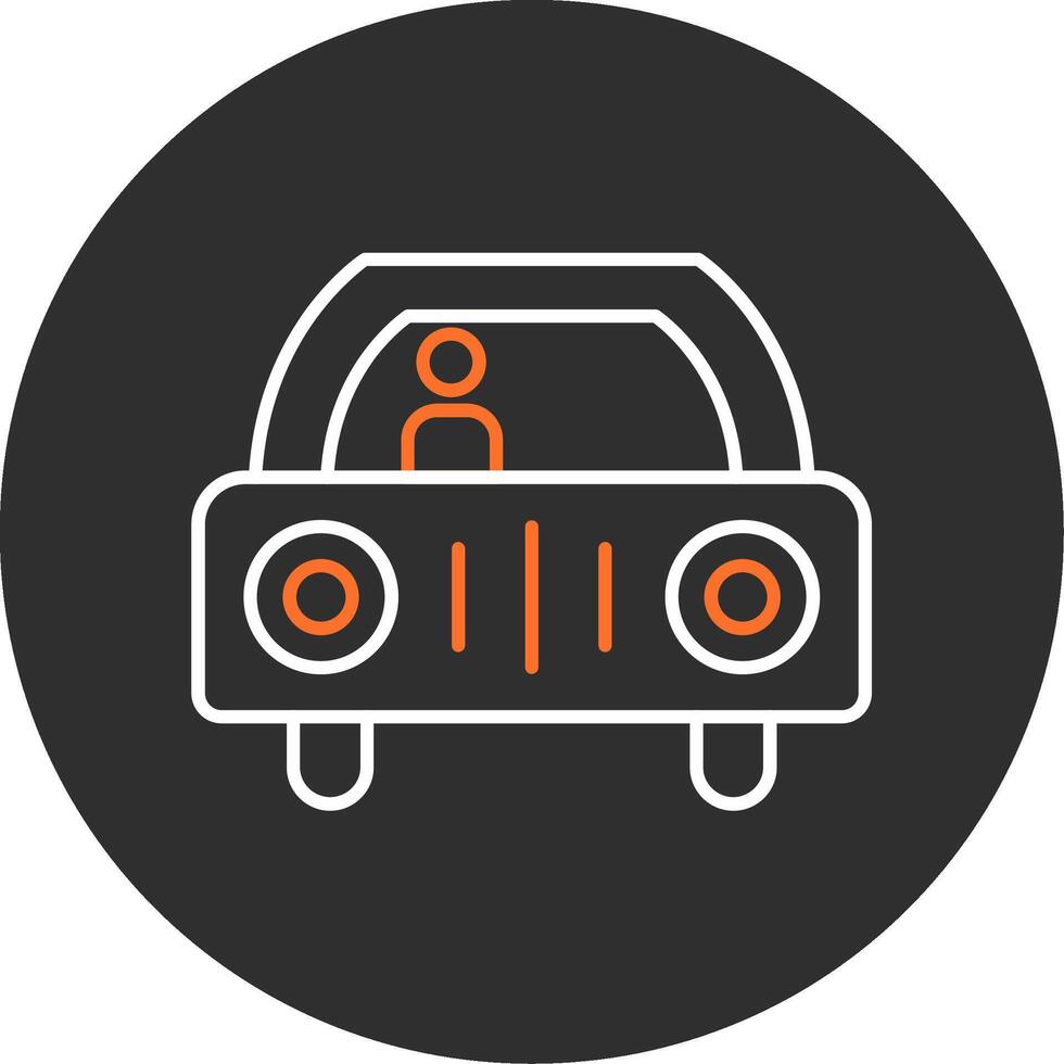 Car Blue Filled Icon vector