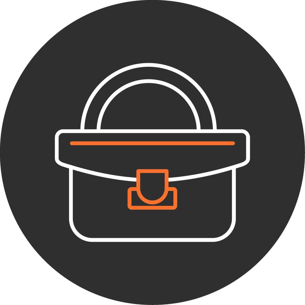 Handbag Blue Filled Icon vector