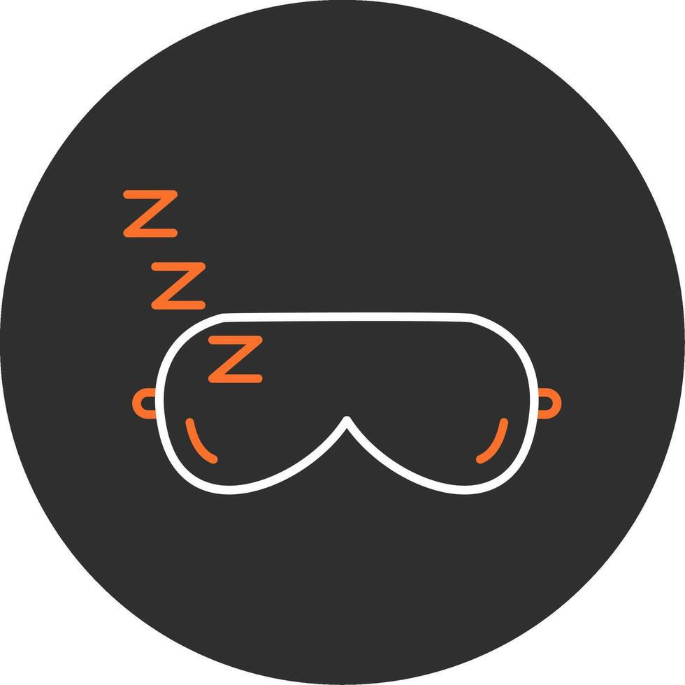 Sleeping Mask Blue Filled Icon vector