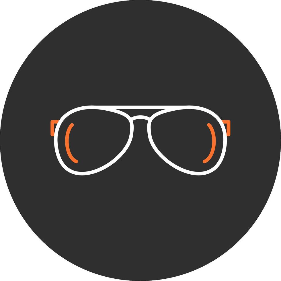 Sun Glasses Blue Filled Icon vector