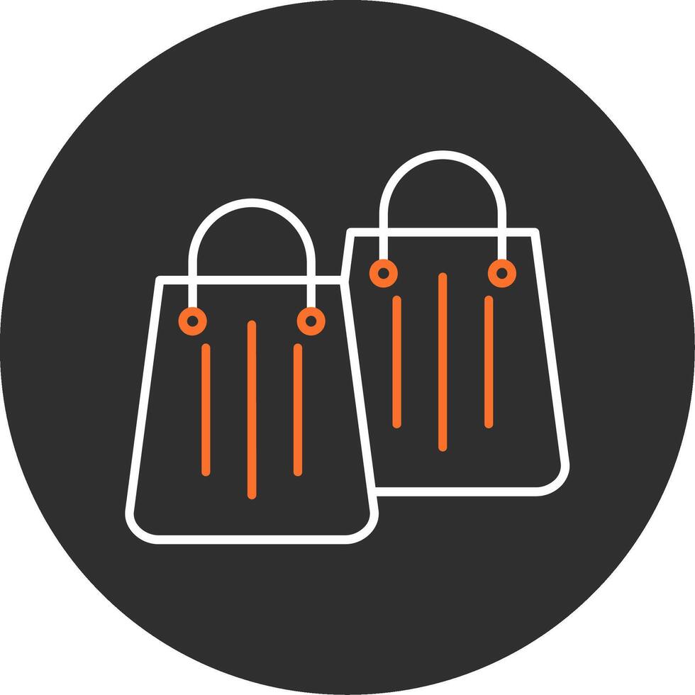 Shopping Bag Blue Filled Icon vector