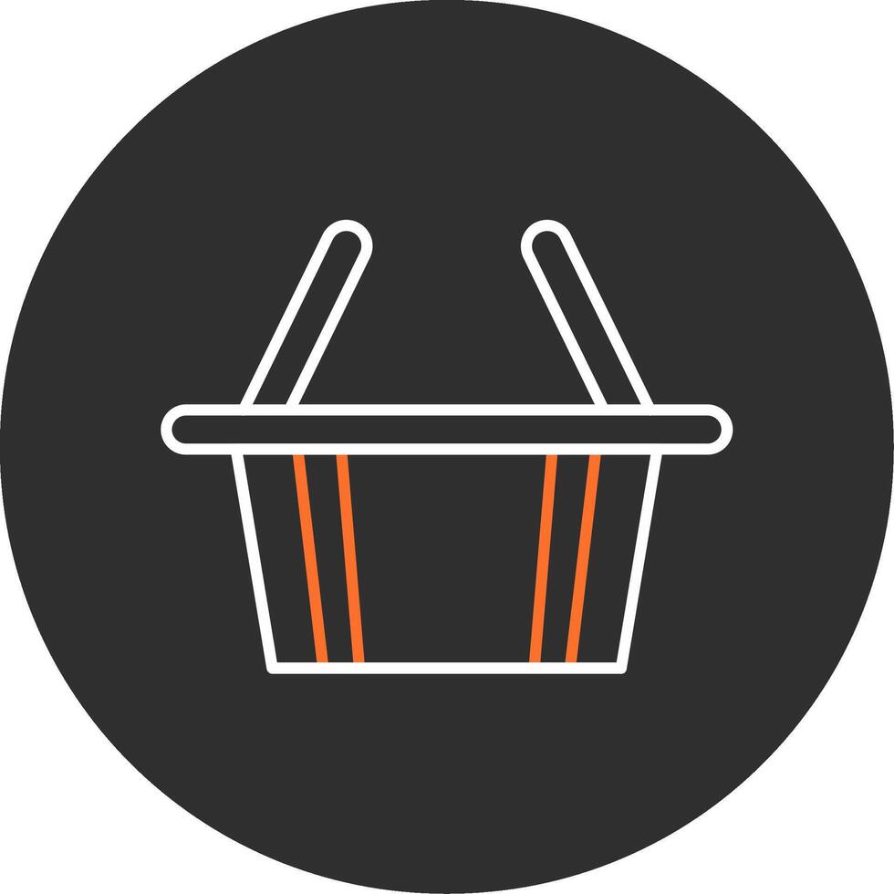 Shopping Basket Blue Filled Icon vector