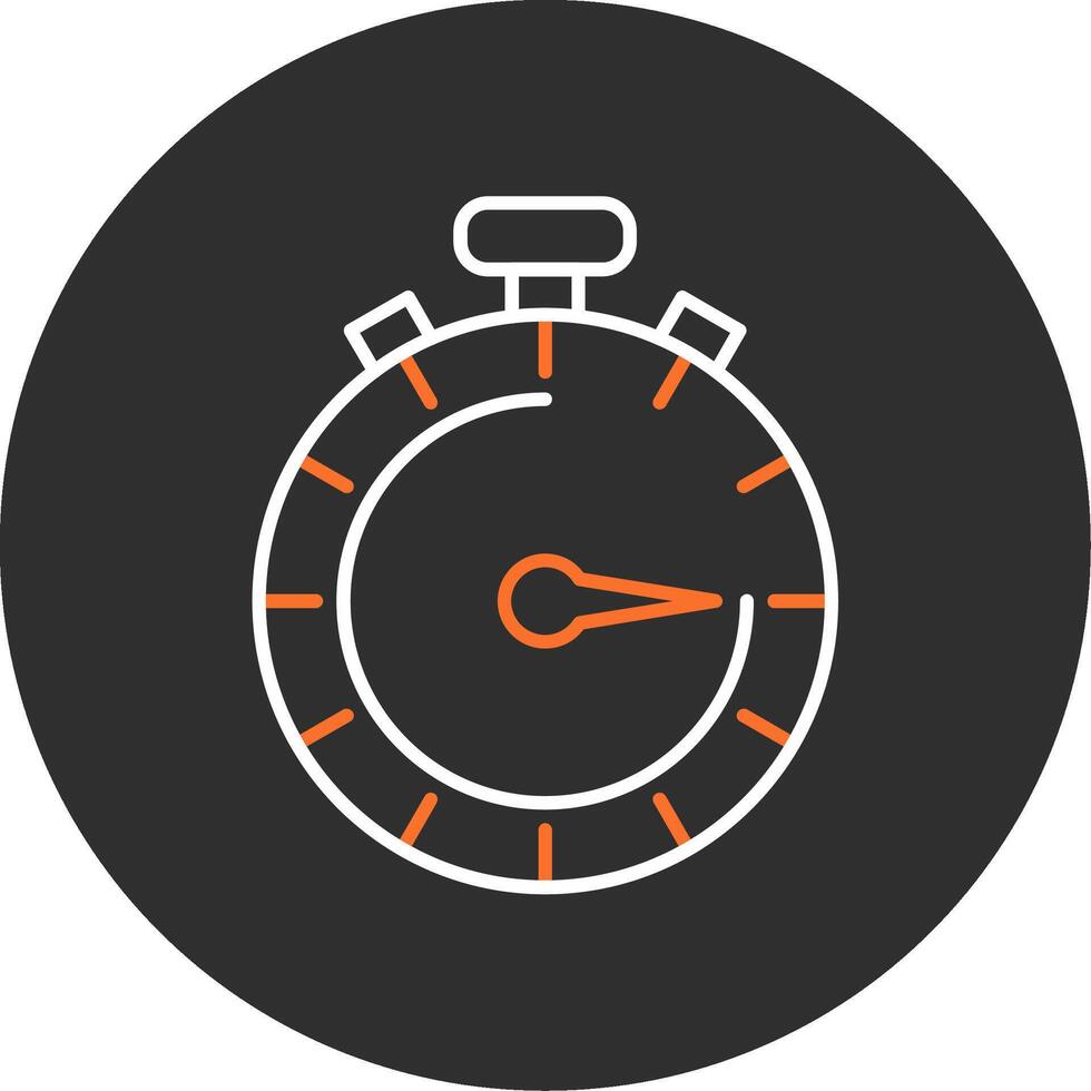 Stopwatch Blue Filled Icon vector