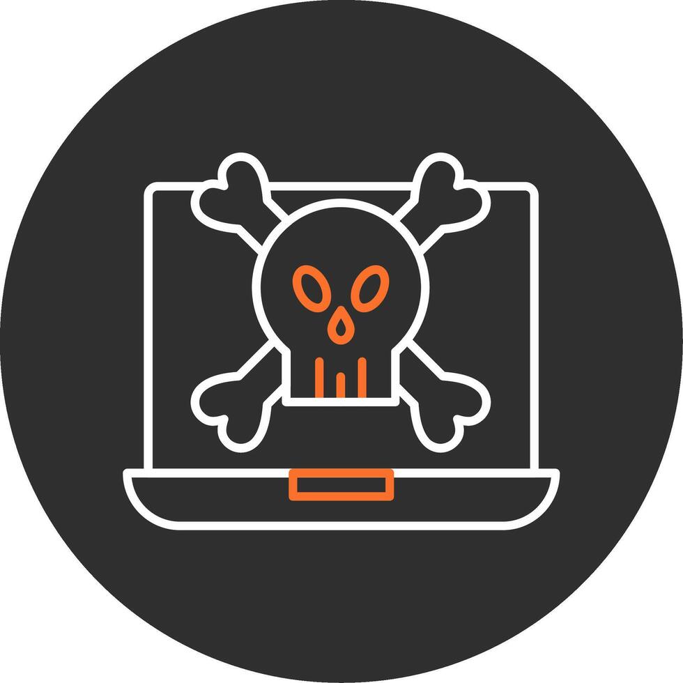 Malware Blue Filled Icon vector