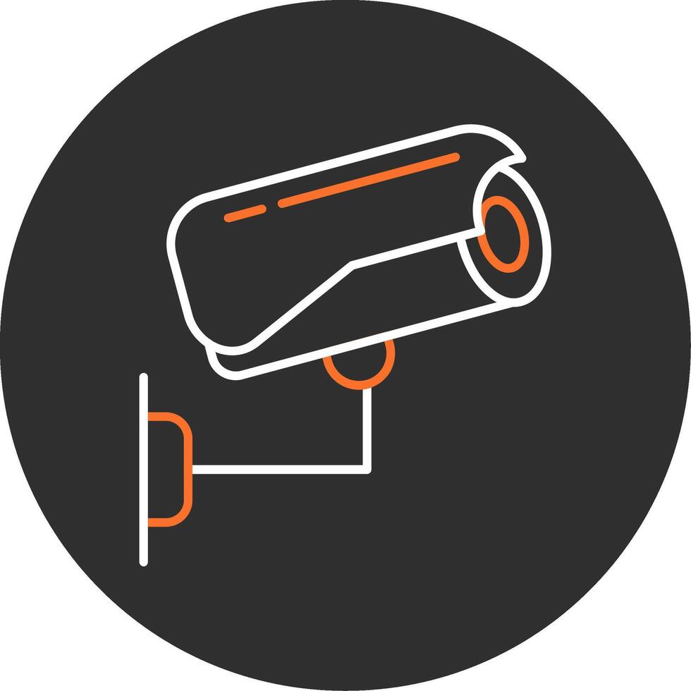 Security Camera Blue Filled Icon vector