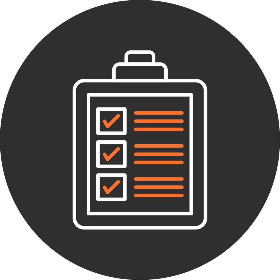 Checklist Blue Filled Icon vector