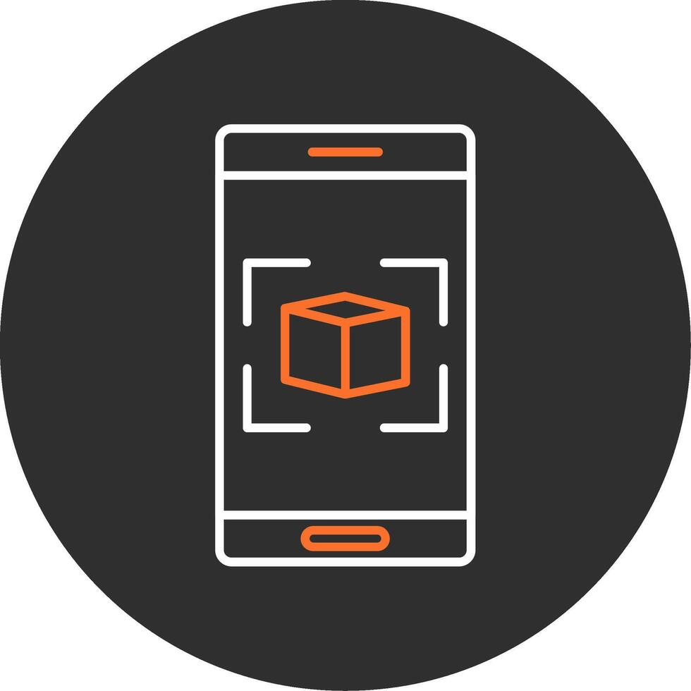 Augmented Reality Blue Filled Icon vector