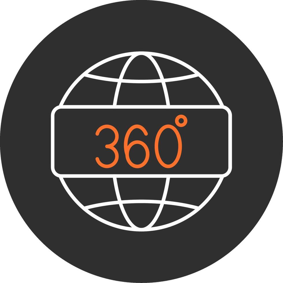 360 ver azul lleno icono vector