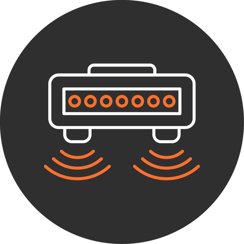 Motion Sensor Blue Filled Icon vector